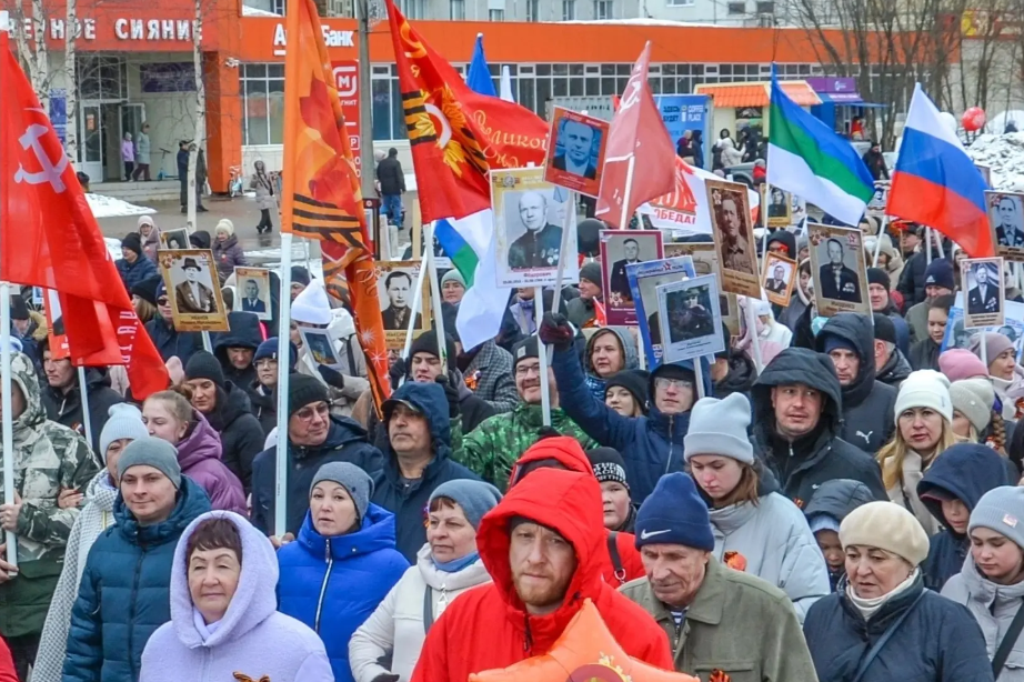 бессмертный полк в Усинске.